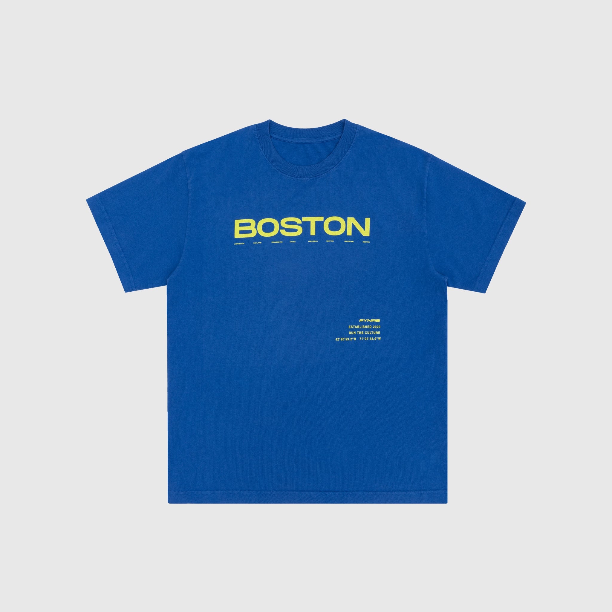 Marathon Course Town Tee - Boston - PYNRS Performance Streetwear
