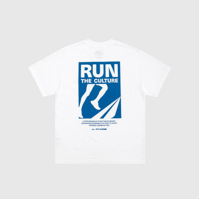 Run The Culture Tee - White - PYNRS Performance Streetwear