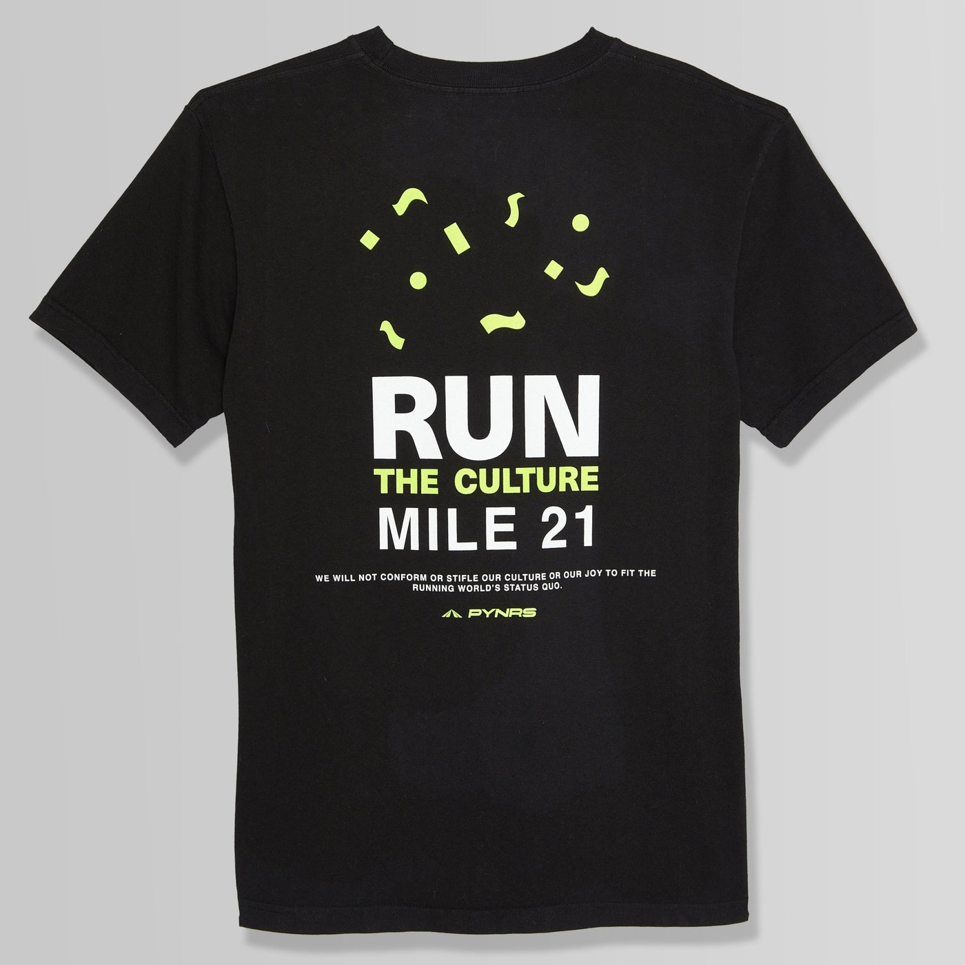 Mile 21 Tee - Celebrating our Running Culture - PYNRS Performance Streetwear